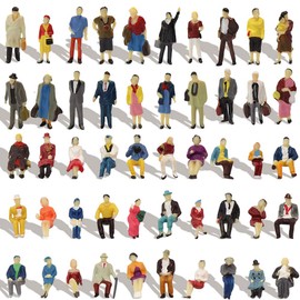 P8715 100pcs HO Scale 1:87 Seated and Standing People Assorted Figures Passengers New