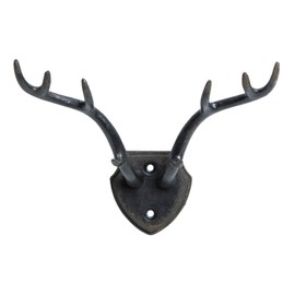 SOFFEE DESIGN Wall Mounted Metal Coat Hooks, Hanging Antler Shape Rack Hooks for Entryway, Bathroom, Bedroom, Retro Double Hooks Farmhouse Decoration