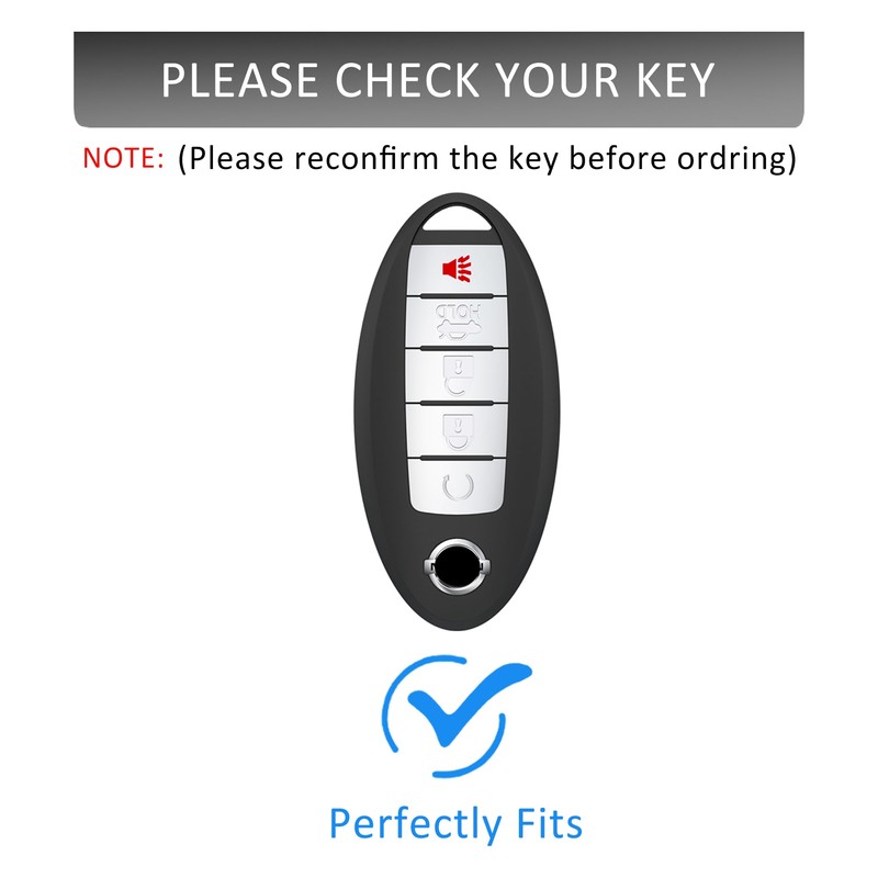 for Nissan Leather Key Fob Cover with Keychain ,Premium Leather