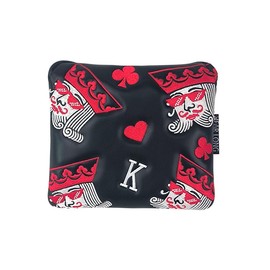 KOOLEVER Mallet Putter Headcover, Golf Putter Head Covers, PU Leather King Embroidery Magnetic Closure Square for Golf Headcover, for Odyssey putter covers