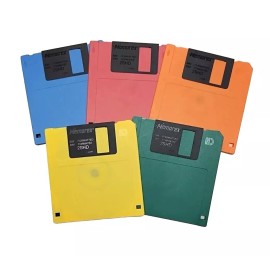 Memorex Lot Of (5) NEW COLOR MEMOREX Floppy Disks 3.5" IBM 1.44 MB MF2HD  WITH LABELS