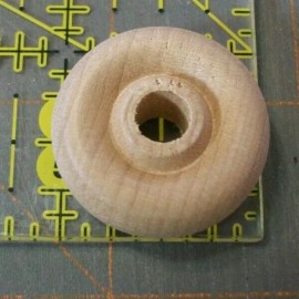 Unbranded 1" unfinished wood wheels with 1/4" hole lot of 4