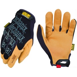 Mechanix Wear Material4x Original Gloves - Abrasion Resistant Gloves for Protecting Hands - Durable Synthetic Leather - Breathable - Comfort Fit - Machine Washable - Brown/Black - Medium