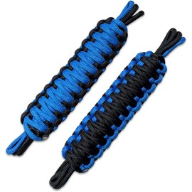 Paracord Jeep Door Strap - Heavy Duty Door Check Strap, Hand Woven, Black & Blue