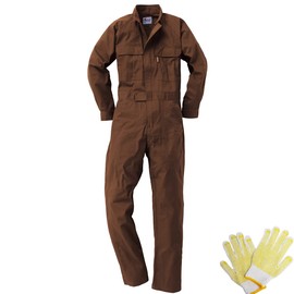 Musashino Uniform, Kurodaruma Long Sleeve Overalls, 49058, 100% Cotton, All Year, Work Clothes, Overalls, Men's, Easy to Move, All Seasons, Camel
