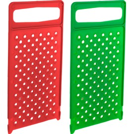 Hand Grater Plastic - Pack of 2 - Cheese Flat Graters - Handle Grater