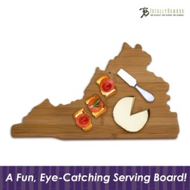 Totally Bamboo Virginia State Shaped Bamboo Serving & Cutting Board, Brown