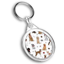 Destination Vinyl ltd 1 x Round Photo Keyring All the Dogs Labrador Boxer Dacshund Beagle Corgi |Keychain|Keyring|Charm| #170386