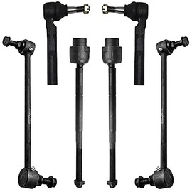 Detroit Axle - Complete 6-Piece Front Suspension Kit - All (4) Inner & Outer Tie Rods, Both (2) Front Sway Bar Links - Fits Non Turbo Models Only. 11.8 Inch Center to Center.