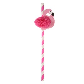 Itian Paper Straw, Cute Flamingo Straw for Wedding, Party, and Decoration 50 Pieces