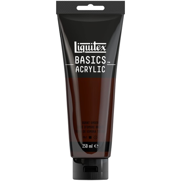 LIQUITEX Basics Acrylic Paint, Burnt Umber, 250 ml Tube