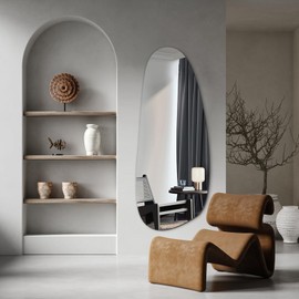 MICLEANCRO Irregular Wall Mirror, 19.6 * 47 Inch Asymmetrical Mirror Decor for Living Room Bedroom Bathroom Entryway