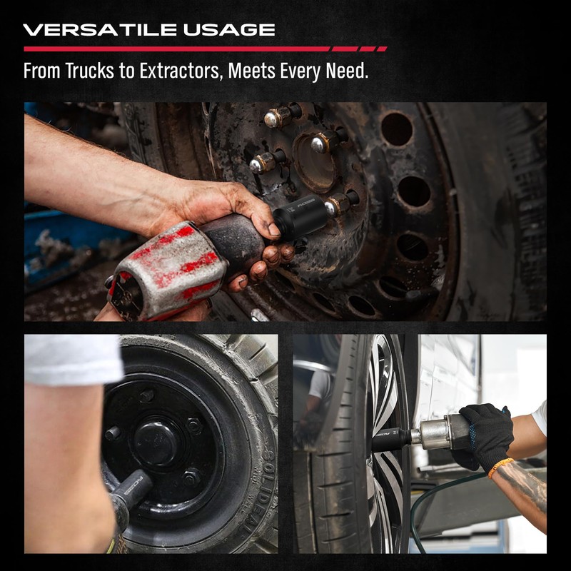 1/2 Drive Deep Impact Socket Set: 11-Piece Metric Size Wheel