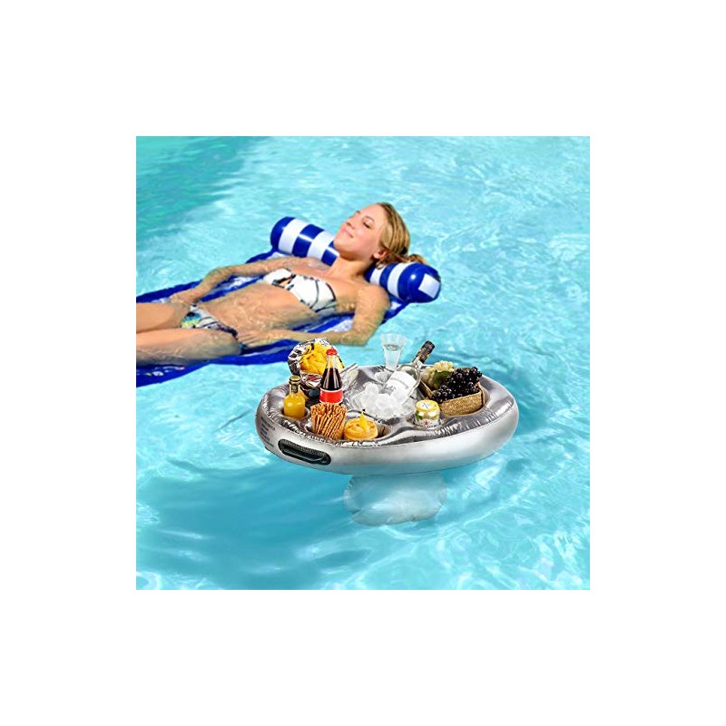 infactory Pool Bar: Floating 2-in-1 Drink and Snack Holder, Inflatable