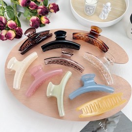 Luxurious & Elegant PC Hair Claw Clip: Classic Shark Clip for Distinctive Ponytail Styles Brown Claw Clip 12.5cm - Papia Manufacturer Direct Deal 20ea