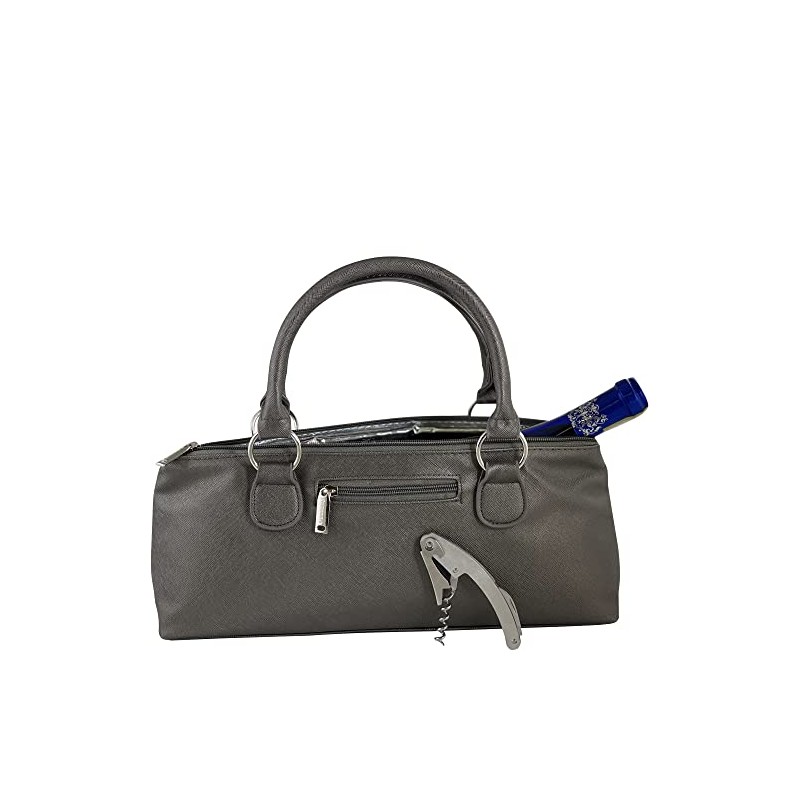 Primeware Birmingham Wine Clutch, Gray