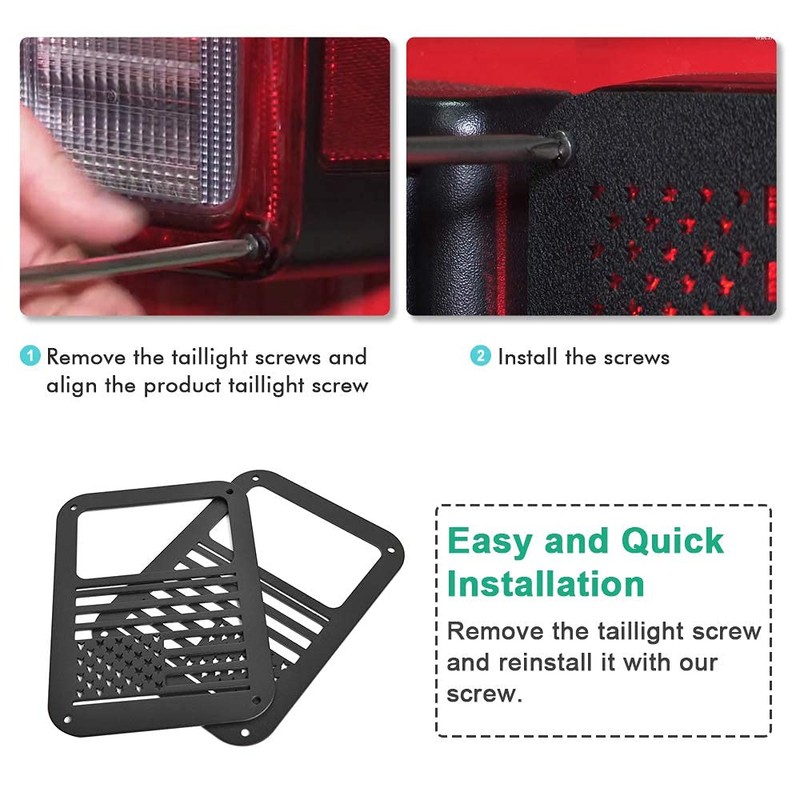 A ABIGAIL Tail Light Cover Compatible with Jeep Wrangler JK/JKU