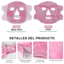 Antifaz de Gel para Ojos,Mscaras de Hielo para Ojos y Cara, Reutilizables, Alivian la Hinchazn Ocular, Ojeras, Migraas, Alivio del Estrs, Cuidado de  