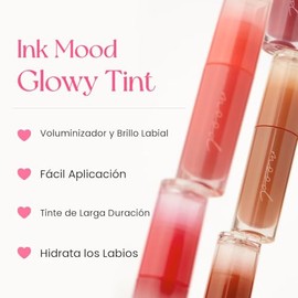 Peripera Ink Mood Glowy Tint | Tinte labial que realza los labios, naturalmente hidratante, ligero, que realza el brillo, duradero, cómodo, no pegajos