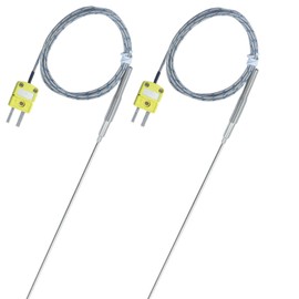 2-Pack TL1918SL K-Type thermocouple Probe Probe 11.9 inches/0.13 inches Cable 40 inches Measurement Range 40°F-1100°F