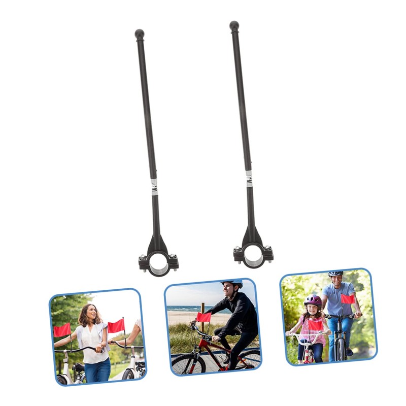 Toddmomy Bike Flag Pole for Handlebar Mount 2 Pack Outdoor