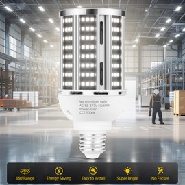 45W 6 pack LED Corn Light Bulb,400W Equivalent 5000K Commercial Grade Daylight E26/E39 6000LM Medium Mogul Base LED Lamp,Large Area Lights For Outdoor Indoor Garage Warehouse street Factory Bay Light