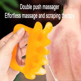 Dual Push 듀얼 푸시 경락 척추 괄사 마사지 휴대용 얼굴 레진 릴리스 도구 근육 스크래핑 (딥 티슈 테라피용) [06 pink] Dual Push Meridian Spine Gua Sha Massage Portable Facial Resin Release Tool Muscle Scraping (for Deep Tissue Therapy) [06 pink]