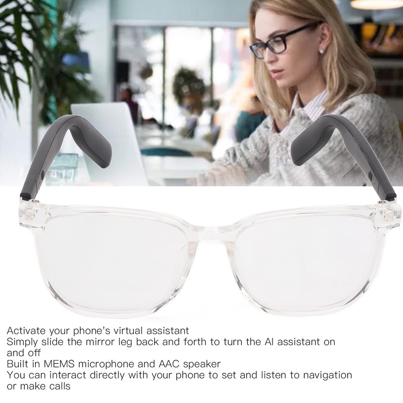 Smart Glasses Blue Light Blocking Hands Free Calling Magnetic Suction