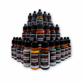 Silu - Vallejo Xpress Colour Acrylic Paint Complete Set 24 Colours New Reformulated Range for Painting Miniatures