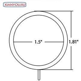36 Pcs 1.5-Inch Inner Diameter Curtain Rings with Eyelets,Fits Up to 1 1/4-Inch Rod - Antique Brass