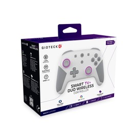 Gioteck Smart TV+ DUO Wireless Controller for Cloud Gaming, PC, Smart TV, Mobile - Grey