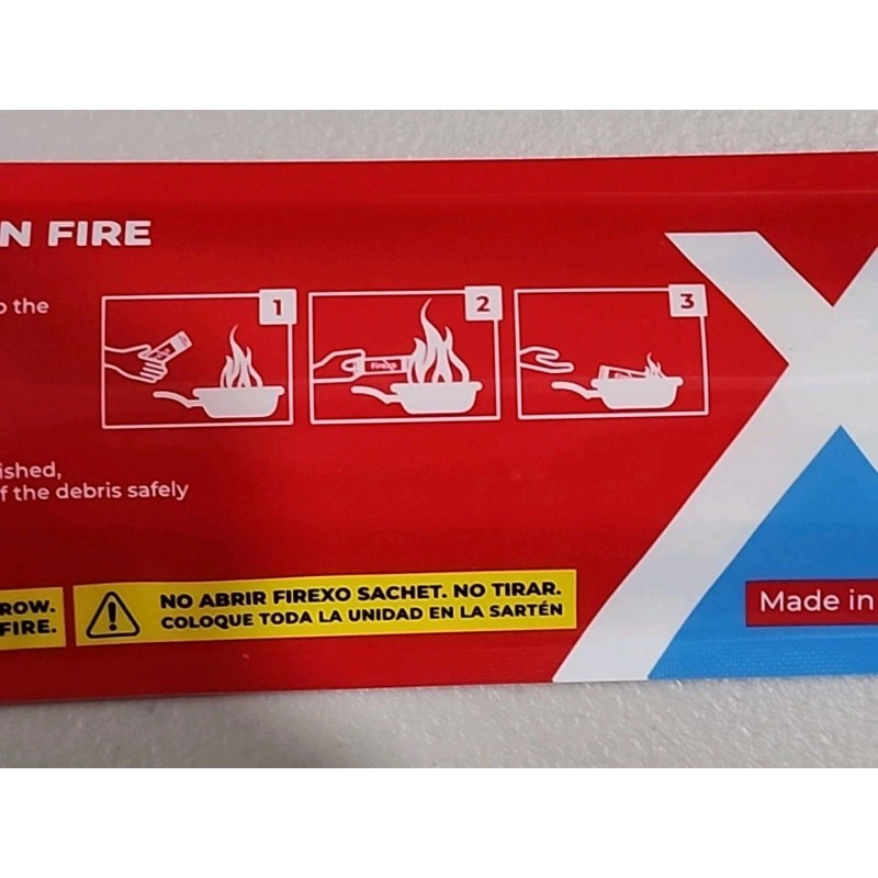 Firexo Lot Of 10 Firexo Cooking Pan Fire Extinguisher Sachets