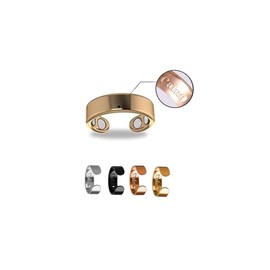 tanguan C-almi Ring,Auvulis Migraine Rings Stainless Steel Adjustable Magneti Lymphatic Drainage Rings for Women Men Lymph Nodes Snoring Ring Migraine Relief Jewelry