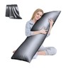 HUXMEYSON Body Pillow with Satin Pillowcase, Cooling Body Pillows for