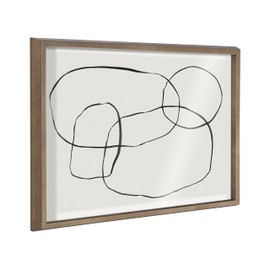 Kate and Laurel Blake 871 Modern Circles Framed Printed Glass Wall Art by Teju Reval of SnazzyHues; 18x24 Gold; Beautiful Abstract Wall Décor
