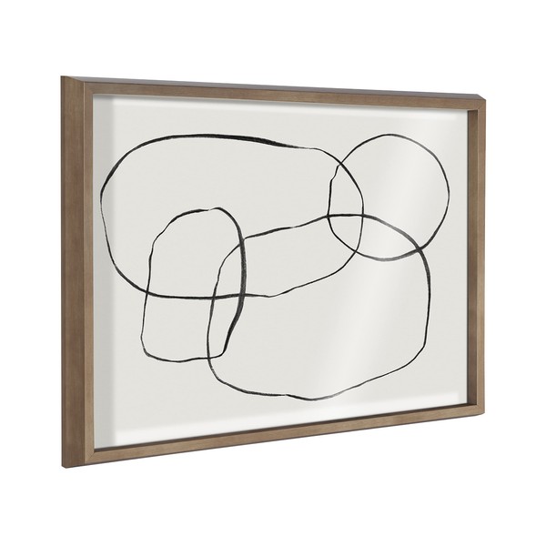 Kate and Laurel Blake 871 Modern Circles Framed Printed Glass