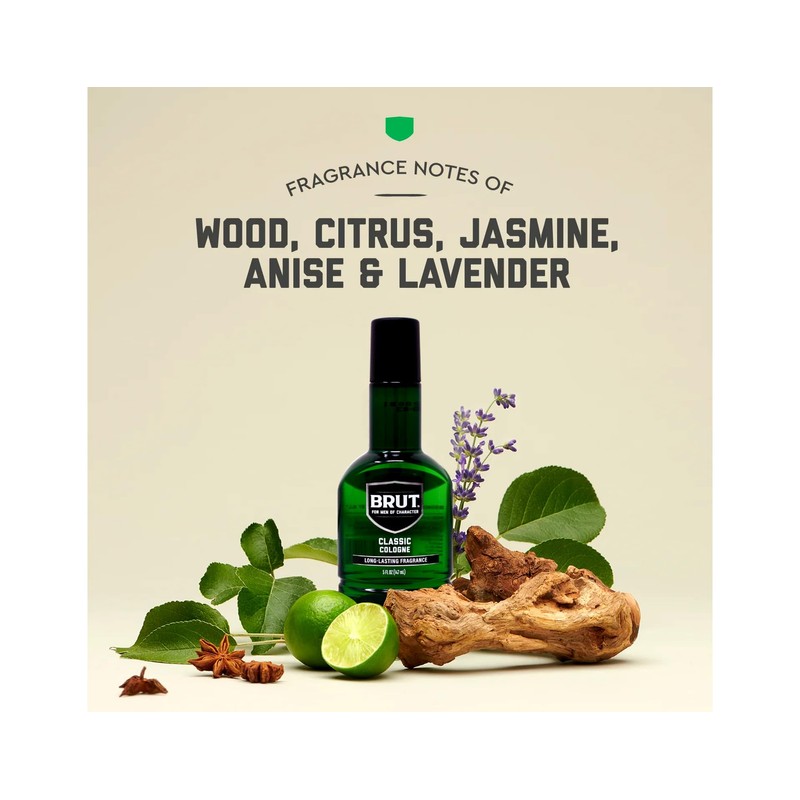 Brut Classic Scent Cologne 5 Ounce (145ml) (6 Pack)
