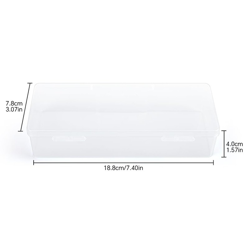 Rolabling Transparent Box Storage Case for Nail Art Equipment Manicure