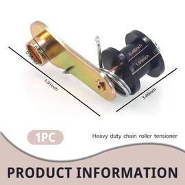 Merdege Chain Tensioner, Iron Chain Adjuster Sprocket Guide, Chain Roller Tensioner with Spring, Sutible for Most ATVs, Motorcycles, Mini Bikes (Black)