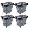 Readsky 4-Pack Plastic Rolling Shopping Basket with Handles, Shopping Cart