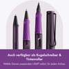 Lamy Safari Violet-Blackberry Fountain Pen with Ergonomic Handle and Black
