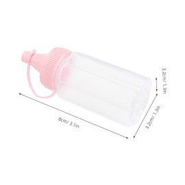 Mobestech 4PCS Squeeze Bottles Reusable Dressing Containers for Sauces Condiments and Honey Portable Seasoning Dispenser Pink