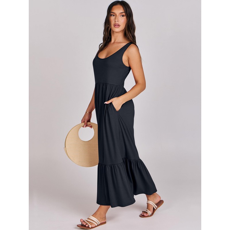 ANRABESS - Vestido de verano para mujer, sin mangas, estilo