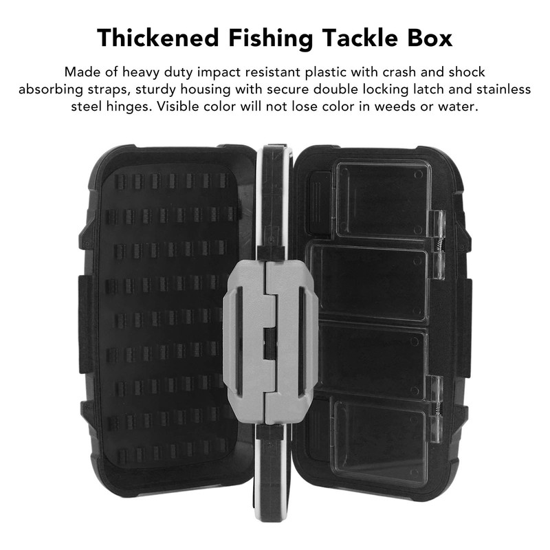 Thickened Multi Functional Fishing Tackle Box Double Opening 4 Sided