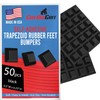 Black Rubber Feet (50 Pack) Self Stick Bumper Pads -
