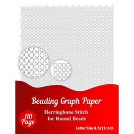 Beading Graph Paper: Herringbone Stitch Graph Paper for Round Beads Pattern to create your own Beadwork Designs