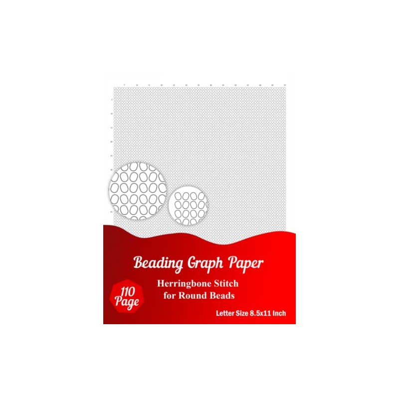 Beading Graph Paper: Herringbone Stitch Graph Paper for Round Beads