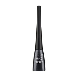 wet n wild H2O Proof Liquid Eyeliner, Waterproof & Smudge-Proof, Long-Lasting Definition, Precise Brush Applicator, Cruelty-Free - Black(Carded)