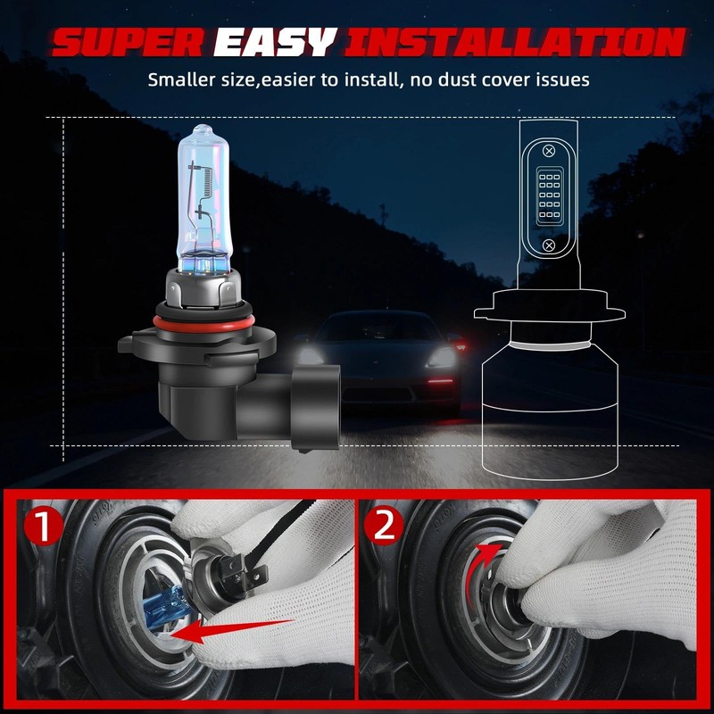 For Chevy Impala (w/Halogen Headlights) 2016-2020 Headlight Bulbs,2 Pack