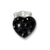 Earring Stud Zirconia Heart Tee-Wee Kids Black 925er Silver Stud